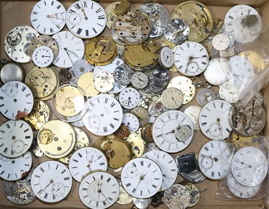 A large quantity of assorted pocket and wrist watch movements.